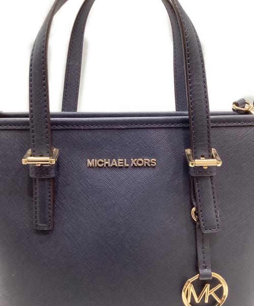MICHAEL KORS（マイケルコース）MICHAEL KORS (マイケルコース) 2WAYバッグ ネイビーの古着・服飾アイテム