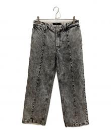 Vaporize（ヴェイパライズ）の古着「Pigment Dye Denim Work Pants/デニムパンツ」｜グレー