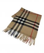 BURBERRYバーバリー）の古着「英国製 GIANT CHECKカシミヤストール」｜ベージュ