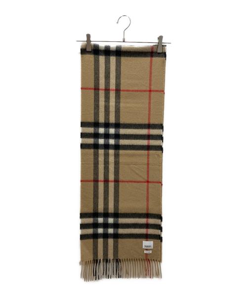 BURBERRY（バーバリー）BURBERRY (バーバリー) 英国製 GIANT CHECKカシミヤストール ベージュの古着・服飾アイテム