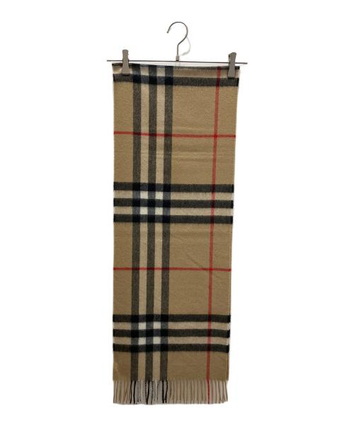 BURBERRY（バーバリー）BURBERRY (バーバリー) 英国製 GIANT CHECKカシミヤストール ベージュの古着・服飾アイテム