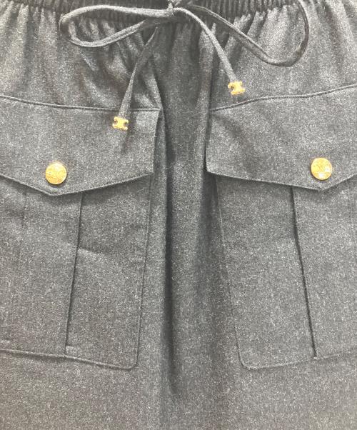 CELINE（セリーヌ）CELINE (セリーヌ) カシミヤ ミニスカート グレー サイズ:36の古着・服飾アイテム
