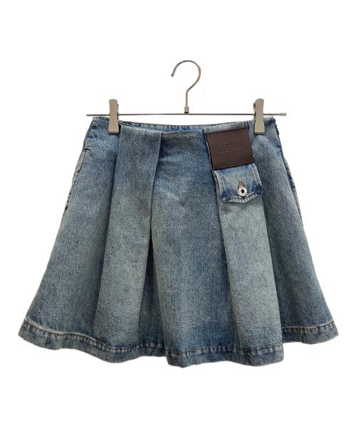 LOEWE（ロエベ）LOEWE (ロエベ) 26SS ロゴ デニムミニスカート ブルー サイズ:34の古着・服飾アイテム