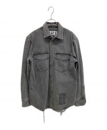 DIESEL（ディーゼル）の古着「デニムシャツ」｜ブラック