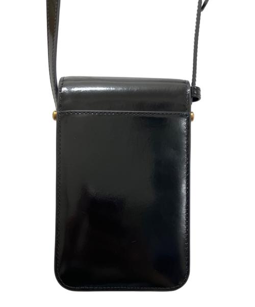 TORY BURCH（トリーバーチ）TORY BURCH (トリーバーチ) Robinson Spazzolato Phone Crossbody ミニ ショルダーバッグ/ロビンソンスパッツォラートフォンクロスボディショルダーバッグ ブラックの古着・服飾アイテム