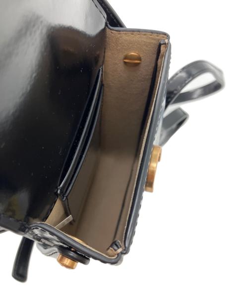 TORY BURCH（トリーバーチ）TORY BURCH (トリーバーチ) Robinson Spazzolato Phone Crossbody ミニ ショルダーバッグ/ロビンソンスパッツォラートフォンクロスボディショルダーバッグ ブラックの古着・服飾アイテム