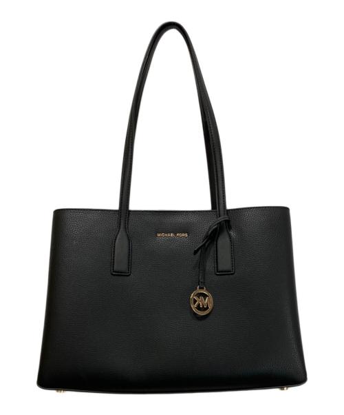 MICHAEL KORS（マイケル・コース）MICHAEL KORS (マイケル・コース) RUTHIE ペブルレザー トート ミディアム ブラックの古着・服飾アイテム
