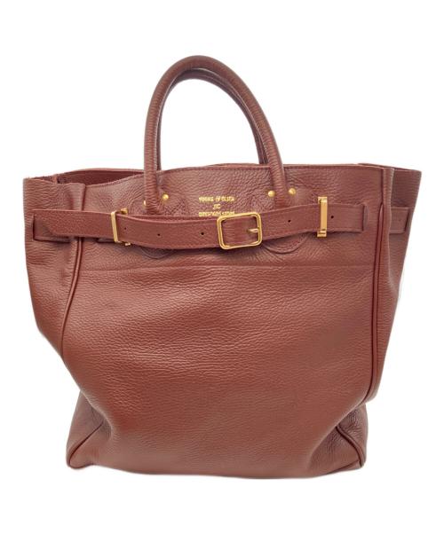 YOUNG & OLSEN The DRYGOODS STORE（ヤングアンドオルセン ザ ドライグッズストア）YOUNG & OLSEN The DRYGOODS STORE (ヤングアンドオルセン ザ ドライグッズストア) DRYGOODS STORE 別注ベルテッド レザートートバッグ ブラウンの古着・服飾アイテム