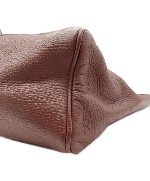 YOUNG & OLSEN The DRYGOODS STORE（ヤングアンドオルセン ザ ドライグッズストア）YOUNG & OLSEN The DRYGOODS STORE (ヤングアンドオルセン ザ ドライグッズストア) DRYGOODS STORE 別注ベルテッド レザートートバッグ ブラウンの古着・服飾アイテム