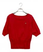 Vivienne Westwood RED LABELヴィヴィアンウエストウッドレッドレーベル）の古着「オーブ刺繍半袖サマーニット」｜レッド