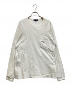 COMME des GARCONS HOMMEコムデギャルソン オム）の古着「長袖ポケットカットソー」｜ホワイト