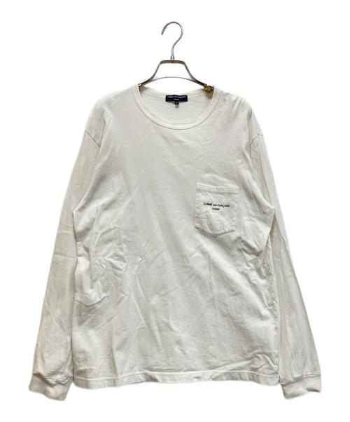 COMME des GARCONS HOMME（コムデギャルソン オム）COMME des GARCONS HOMME (コムデギャルソン オム) 長袖ポケットカットソー ホワイト サイズ:Lの古着・服飾アイテム