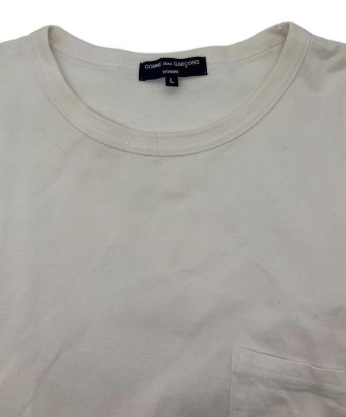COMME des GARCONS HOMME（コムデギャルソン オム）COMME des GARCONS HOMME (コムデギャルソン オム) 長袖ポケットカットソー ホワイト サイズ:Lの古着・服飾アイテム
