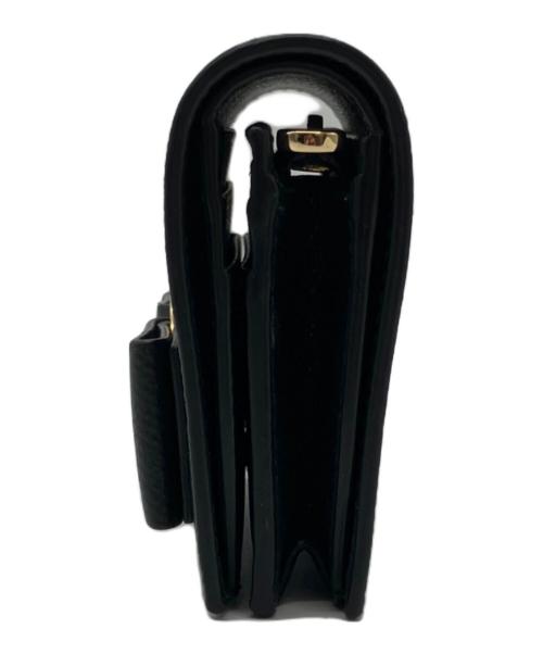 Salvatore Ferragamo（サルヴァトーレ フェラガモ）Salvatore Ferragamo (サルヴァトーレ フェラガモ) ヴァラリボン2つ折り財布 ブラックの古着・服飾アイテム