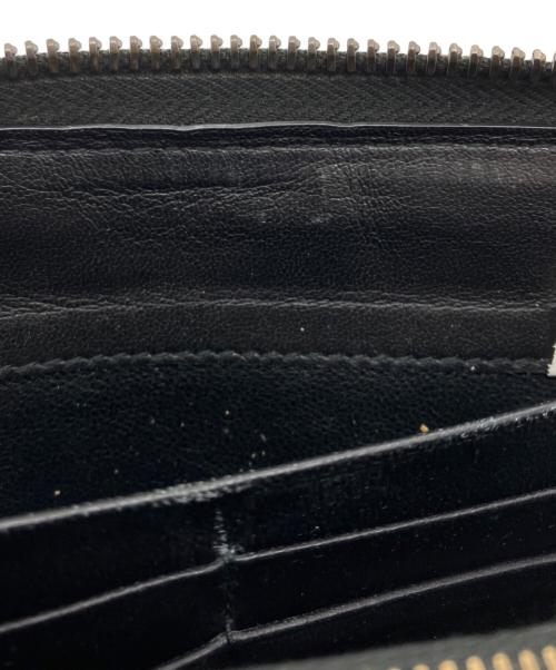 BOTTEGA VENETA（ボッテガベネタ）BOTTEGA VENETA (ボッテガベネタ) クロコ型押しラウンドファスナー長財布 ブラックの古着・服飾アイテム