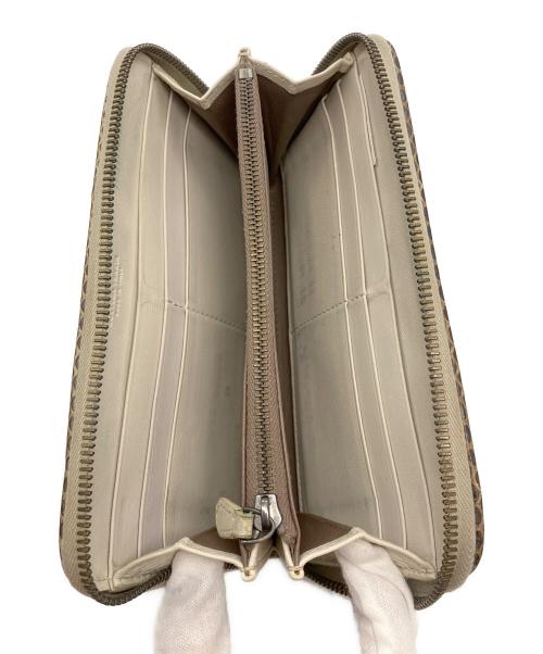 BOTTEGA VENETA（ボッテガベネタ）BOTTEGA VENETA (ボッテガベネタ) パイソンレザー ラウンドファスナー長財布 ブラウンの古着・服飾アイテム