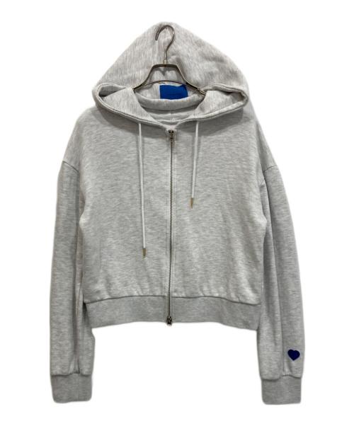 BLUE×PALANG（ブルーパラン）BLUE×PALANG (ブルーパラン) BASIC WZIP HOODIE ジップパーカー グレー サイズ:freeの古着・服飾アイテム