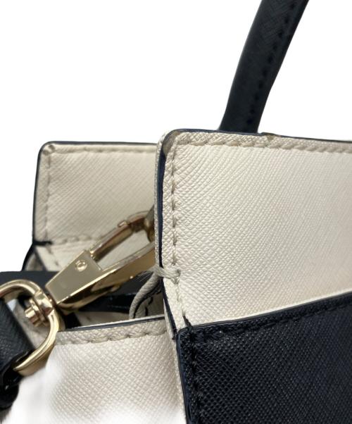 Kate Spade（ケイトスペード）Kate Spade (ケイトスペード) 2WAYバッグ ホワイト×ブラックの古着・服飾アイテム
