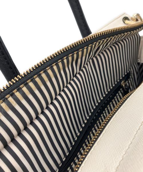 Kate Spade（ケイトスペード）Kate Spade (ケイトスペード) 2WAYバッグ ホワイト×ブラックの古着・服飾アイテム