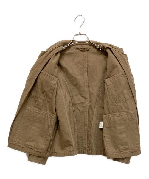 nest Robe（ネストローブ）nest Robe (ネストローブ) コットンリネン フィールドジャケット ブラウン サイズ:freeの古着・服飾アイテム
