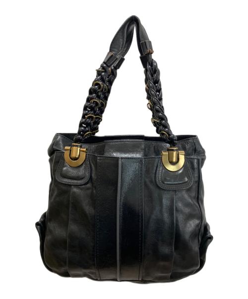 Chloe（クロエ）Chloe (クロエ) Eloise エロイーズ レザー トートバッグ ブラックの古着・服飾アイテム