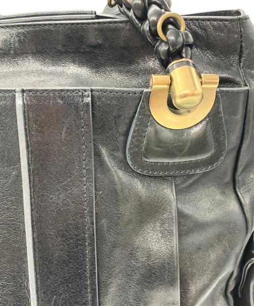 Chloe（クロエ）Chloe (クロエ) Eloise エロイーズ レザー トートバッグ ブラックの古着・服飾アイテム