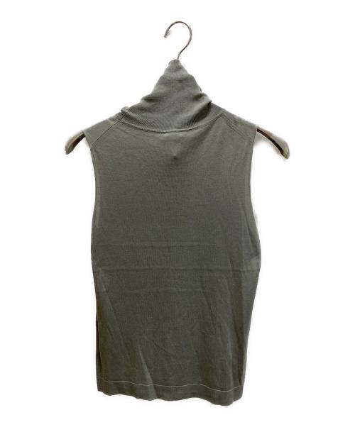 HERMES（エルメス）HERMES (エルメス) シルク タートルネック ノースリーブニット グレー サイズ:SMの古着・服飾アイテム