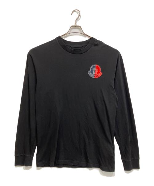 MONCLER（モンクレール）MONCLER (モンクレール) アイコン ビッグ ワッペン ロングスリーブ Tシャツ ブラック サイズ:Mの古着・服飾アイテム