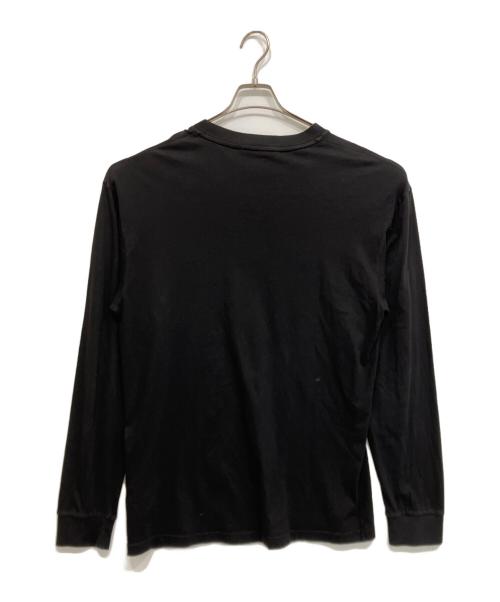 MONCLER（モンクレール）MONCLER (モンクレール) アイコン ビッグ ワッペン ロングスリーブ Tシャツ ブラック サイズ:Mの古着・服飾アイテム