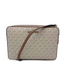 MICHAEL KORS（マイケル・コース）の古着「シグネチャー ショルダーバッグ」｜ブラウン×ホワイト