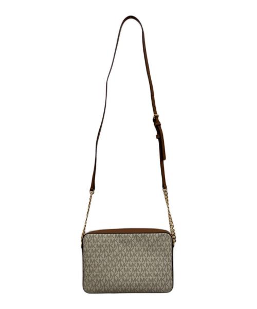 MICHAEL KORS（マイケル・コース）MICHAEL KORS (マイケル・コース) シグネチャー ショルダーバッグ ブラウン×ホワイトの古着・服飾アイテム