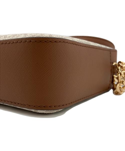 MICHAEL KORS（マイケル・コース）MICHAEL KORS (マイケル・コース) シグネチャー ショルダーバッグ ブラウン×ホワイトの古着・服飾アイテム