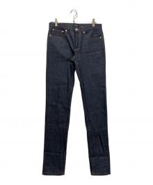 A.P.C.（アーペーセー）の古着「PETIT STANDARD ノンウォッシュデニムパンツ」｜ネイビー