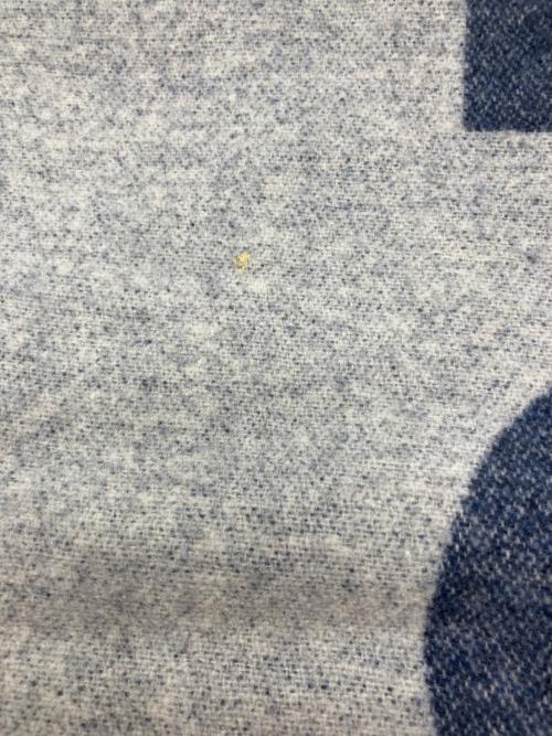 Acne studios（アクネ ストゥディオズ）ACNE STUDIOS (アクネ ストゥディオズ) ロゴ ウールストール ブルー×グレーの古着・服飾アイテム