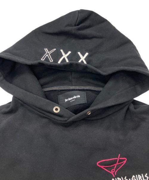 GOD SELECTION XXX（ゴッド セレクション トリプルエックス）GOD SELECTION XXX (ゴッド セレクション トリプルエックス) for those who sin (フォー・ゾーズ・フー・シン) プルオーバーパーカー ブラック サイズ:Mの古着・服飾アイテム