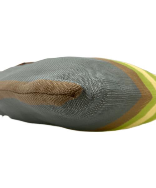 MARNI（マルニ）MARNI (マルニ) ストライプミニショルダーバッグ グリーン×グレーの古着・服飾アイテム