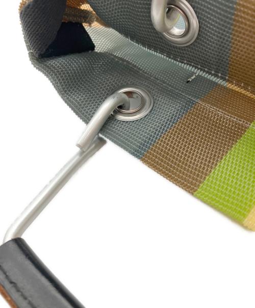 MARNI（マルニ）MARNI (マルニ) ストライプミニショルダーバッグ グリーン×グレーの古着・服飾アイテム