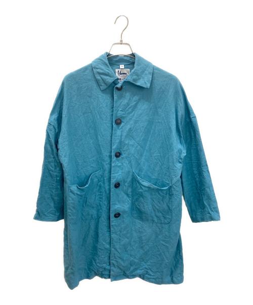 Yarmo（ヤーモ）Yarmo (ヤーモ) SOPHNET. (ソフネット) LINEN DUSTER COAT ブルー サイズ:Mの古着・服飾アイテム
