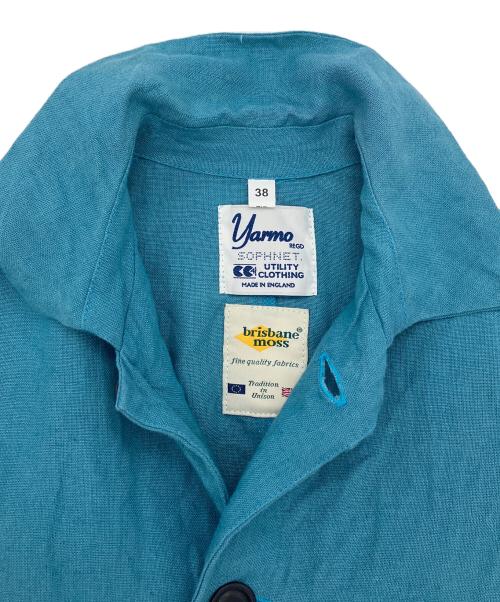 Yarmo（ヤーモ）Yarmo (ヤーモ) SOPHNET. (ソフネット) LINEN DUSTER COAT ブルー サイズ:Mの古着・服飾アイテム
