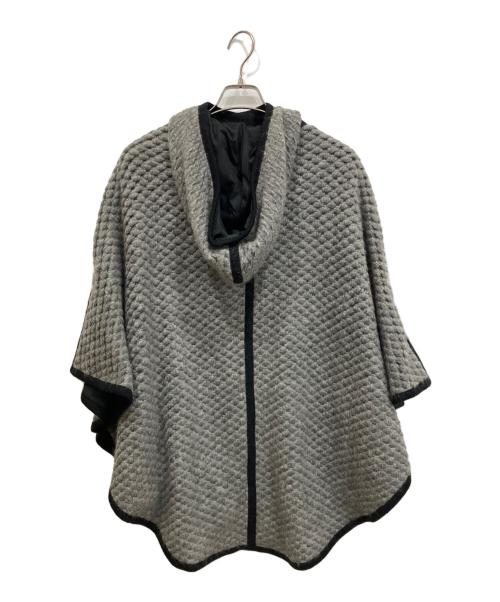 LANVIN en Bleu（ランバンオンブルー）LANVIN en Bleu (ランバンオンブルー) フーデッドポンチョ グレー サイズ:38の古着・服飾アイテム