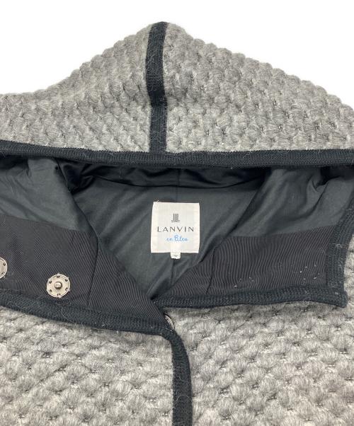 LANVIN en Bleu（ランバンオンブルー）LANVIN en Bleu (ランバンオンブルー) フーデッドポンチョ グレー サイズ:38の古着・服飾アイテム