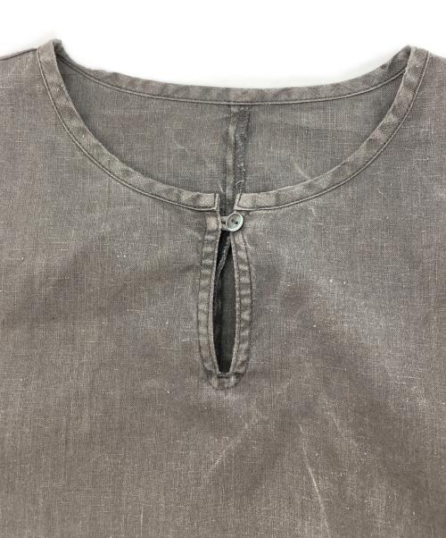 nest Robe（ネストローブ）nest Robe (ネストローブ) UL天然染めワンピース コットンリネン グレー サイズ:freeの古着・服飾アイテム