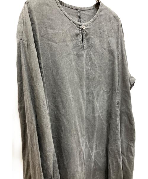 nest Robe（ネストローブ）nest Robe (ネストローブ) UL天然染めワンピース コットンリネン グレー サイズ:freeの古着・服飾アイテム