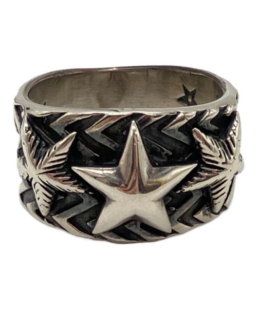 Cody Sanderson（コディ・サンダーソン）Cody Sanderson (コディ・サンダーソン) Wave Gear 3 Stars Ring リング シルバー サイズ:15号の古着・服飾アイテム