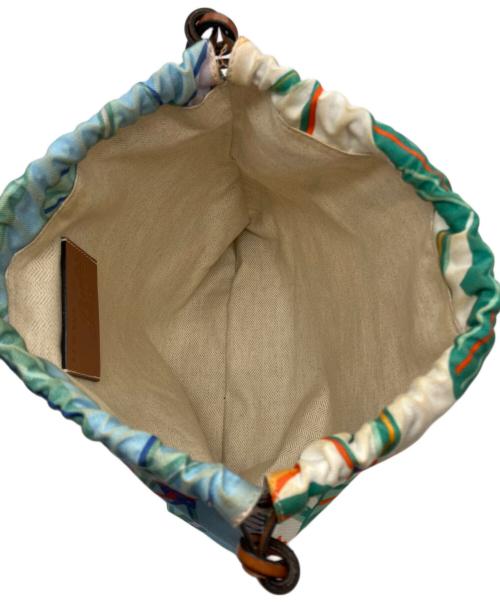 LOEWE（ロエベ）LOEWE (ロエベ) Paula's Ibiza ドローストリングポーチ/パウラズ イビサ スカイブルーの古着・服飾アイテム