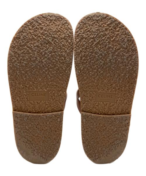 CELINE（セリーヌ）CELINE (セリーヌ) スライドティッピ サンダル ブラウン サイズ:36の古着・服飾アイテム