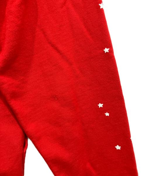 SP5DER（スパイダー）SP5DER (スパイダー) ATLANTA ZIP UP HOODIE ジップパーカー レッド サイズ:Mの古着・服飾アイテム