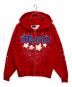 SP5DER（スパイダー）の古着「ATLANTA ZIP UP HOODIE ジップパーカー」｜レッド
