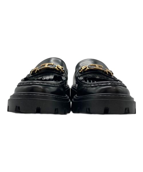 TOD'S（トッズ）TOD'S (トッズ) フリンジローファー ブラック サイズ:37の古着・服飾アイテム