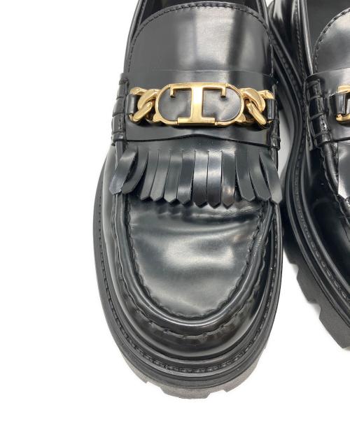 TOD'S（トッズ）TOD'S (トッズ) フリンジローファー ブラック サイズ:37の古着・服飾アイテム